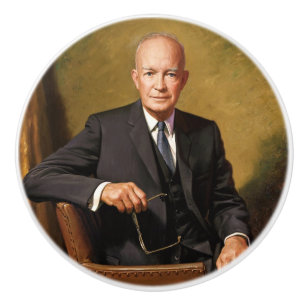 Dwight Eisenhower Präsident Weiße-Haus-Porträt Keramikknauf