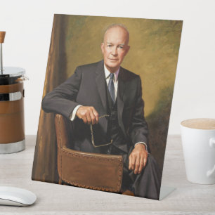 Dwight Eisenhower Präsident Weiße-Haus-Porträt Sockelschild