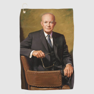 Dwight Eisenhower Präsident Weißes Haus Porträt Golfhandtuch