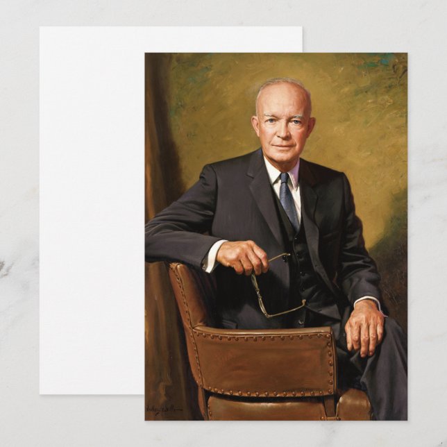 Dwight Eisenhower President White House Portrait Einladung (Vorne/Hinten)