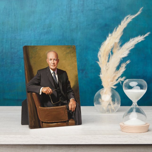 Dwight Eisenhower President White House Portrait Fotoplatte (Seite)