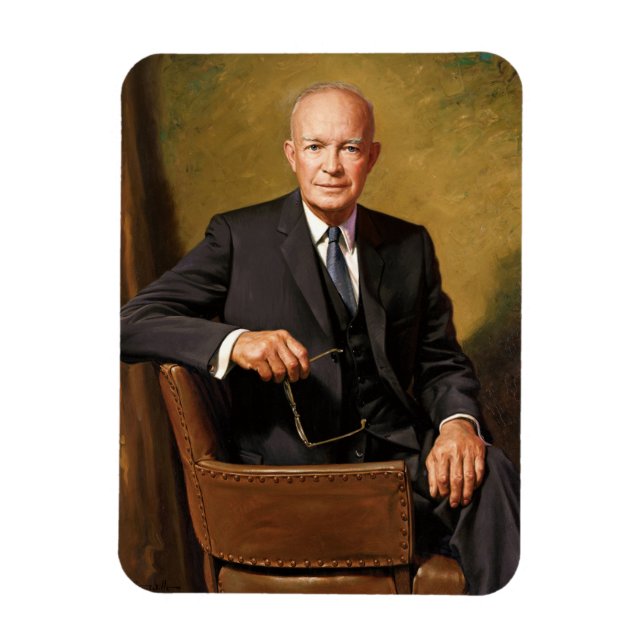 Dwight Eisenhower President White House Portrait Magnet (Vertikal)