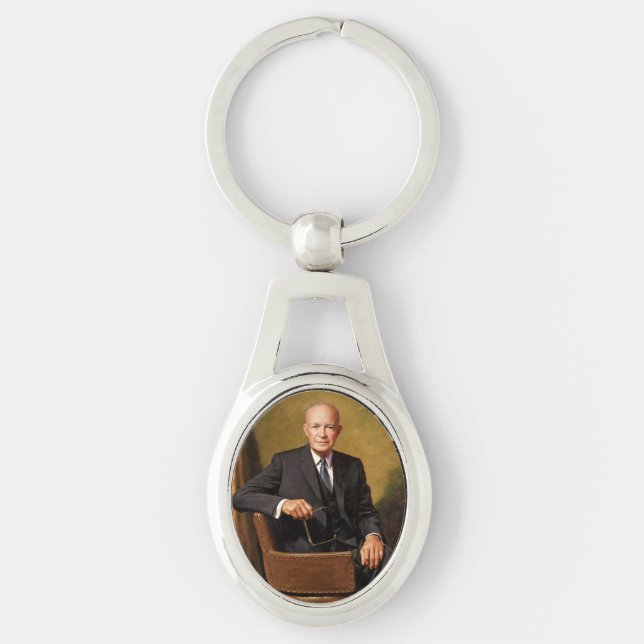 Dwight Eisenhower President White House Portrait Schlüsselanhänger (Vorderseite)