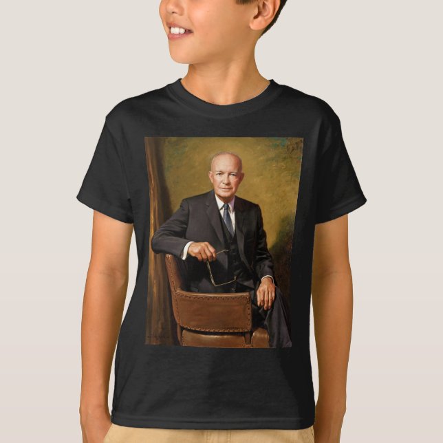 Dwight Eisenhower President White House Portrait T-Shirt (Vorderseite)