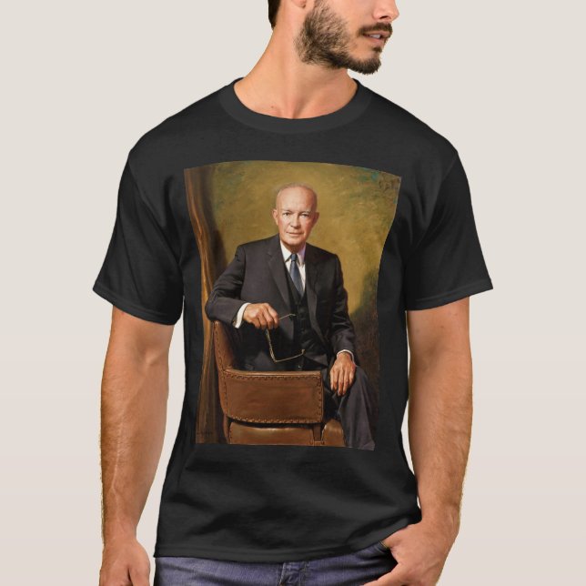 Dwight Eisenhower President White House Portrait T-Shirt (Vorderseite)