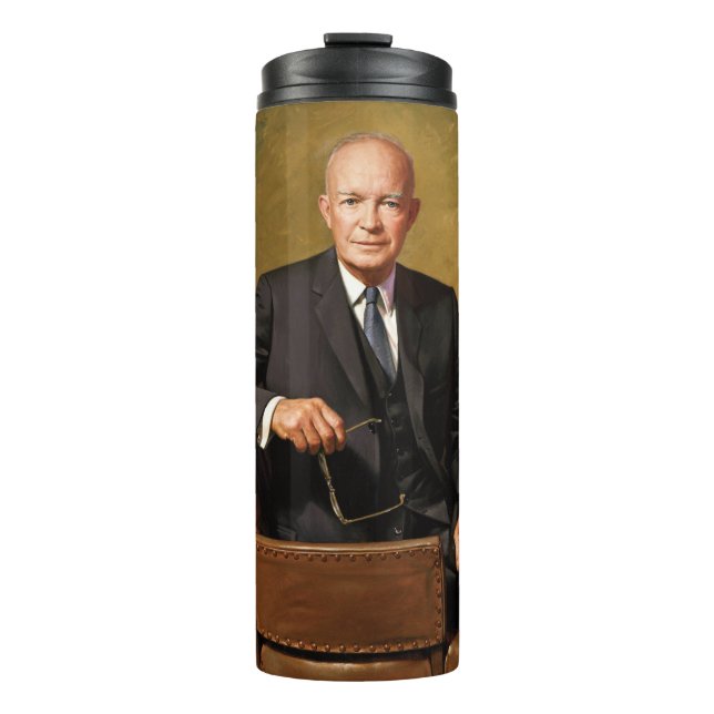 Dwight Eisenhower President White House Portrait Thermosbecher (Vorderseite)