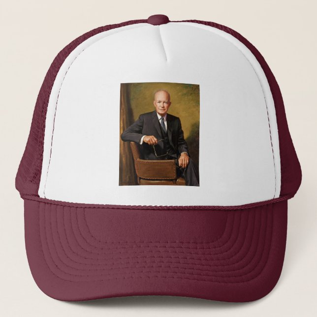 Dwight Eisenhower President White House Portrait Truckerkappe (Vorderseite)