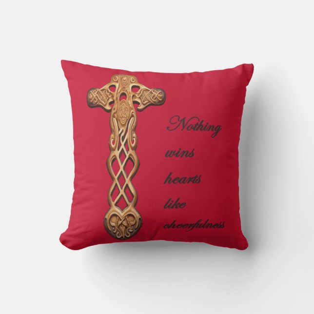 Dwynwen Nothing Wins Hearts Like Cheerfulness Quot Kissen (Vorderseite)