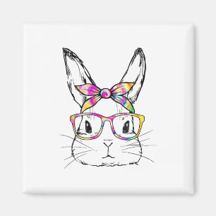 Dy Niedlich Bunny Face Gefärbte Krawatte Gles Oste Magnet