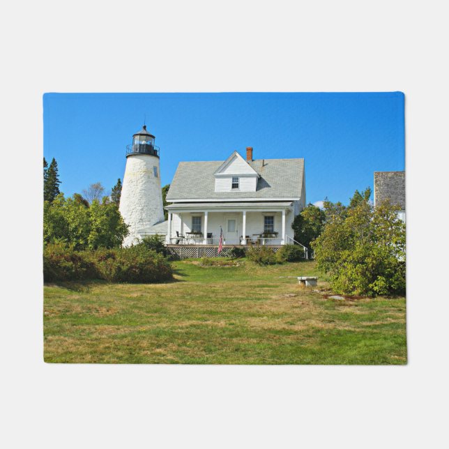 Dyce Head Lighthouse, Castine Maine Door Mat Fußmatte (Vorderseite)