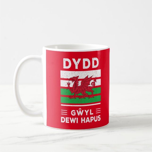 Dydd GÆDewi Hapus Happy St Davids Day 2 Kaffeetasse (Links)