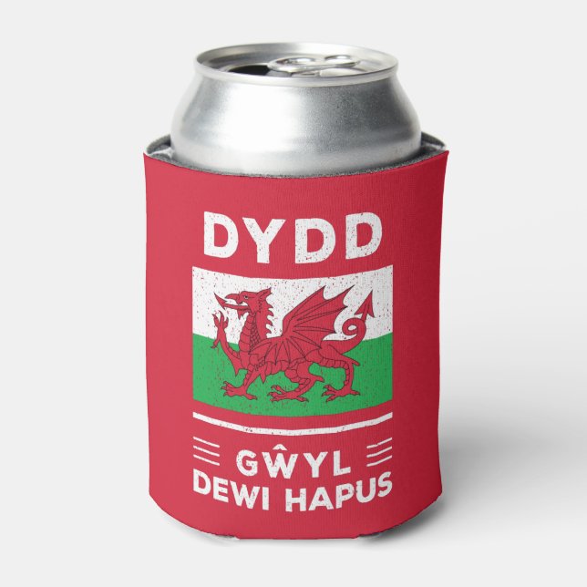 Dydd GÆDewi Hapus Happy St Davids Day 3 Dosenkühler (Kanne Vorderseite)