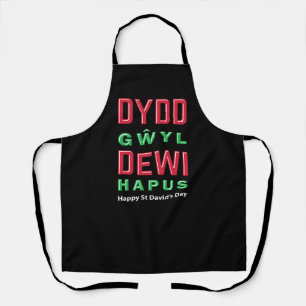 Dydd GÆDewi Hapus Happy St Davids Day 5 Schürze
