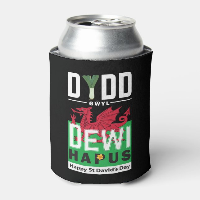 Dydd GÆDewi Hapus Happy St Davids Day 7 Dosenkühler (Kanne Vorderseite)