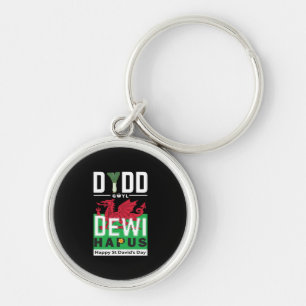 Dydd GÆDewi Hapus Happy St Davids Day 7 Schlüsselanhänger