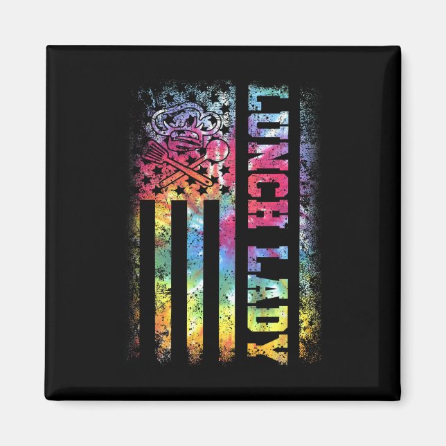 Dye Flag Lady zurück zur Schule Magnet (Vorne)