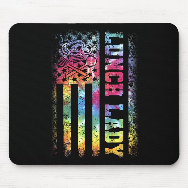 Dye Flag Lady zurück zur Schule Mousepad (Vorne)