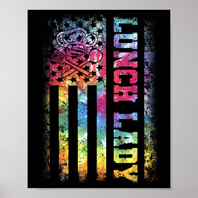 Dye Flag Lady zurück zur Schule Poster (Vorne)