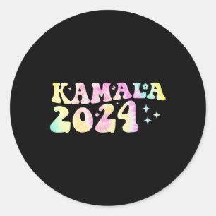 Dye Groovy Wavy Kamala Harris Harris Replace Biden Runder Aufkleber