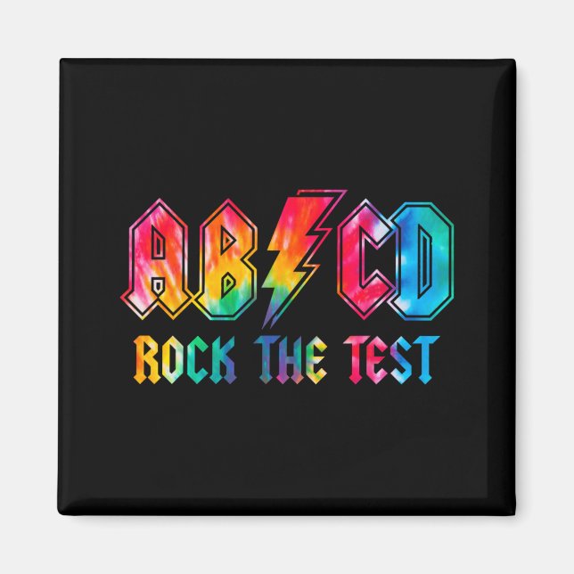 Dye Rock the test Day Exam for Teacher Stu Magnet (Vorne)