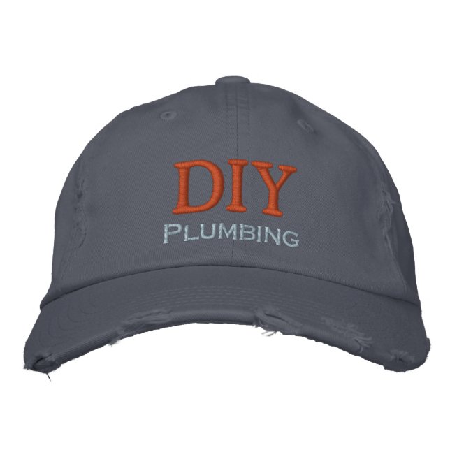 DYI Plumbing Bestickte Baseballkappe (Vorderseite)