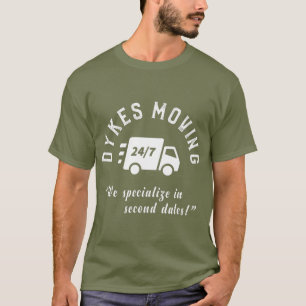 Dykes Moving LGB Funny Gay Pride LGBQ T-Shirt