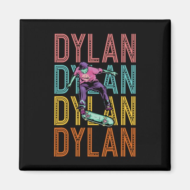 Dylan Custom Skateboarding Hob  Magnet (Vorne)