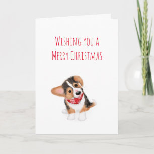 Dylan la carte de Noël du chiot de corgi