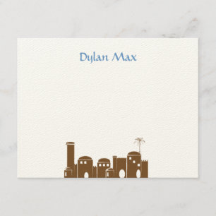 Dylan Max Jerusalem Jewish Bar Mitzvah Karte