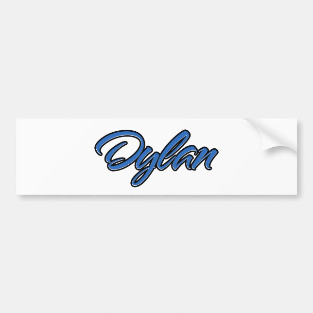 Dylan Name blue Aufkleber Sticker Autoaufkleber (Vorne)