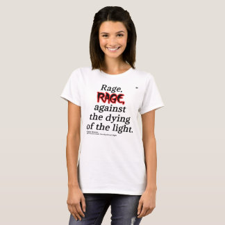 Dylan Thomas "Rage" Women's Basic White T-Shirt