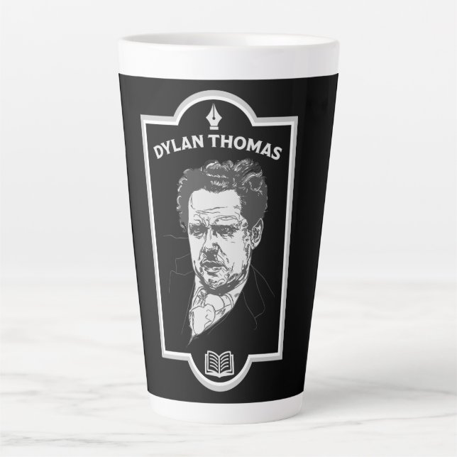 Dylan Thomas Welsh Poet Milchtasse (Vorderseite)