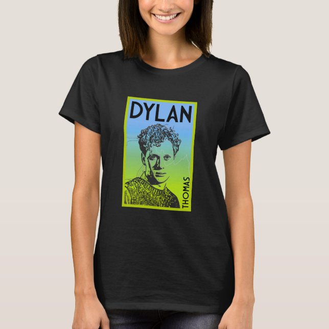 Dylan Thomas Welsh Poet T-Shirt (Vorderseite)