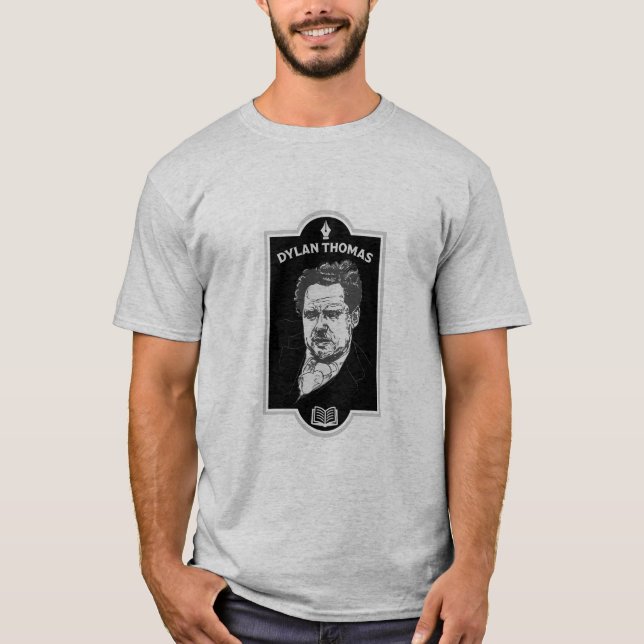 Dylan Thomas Welsh Poet T-Shirt (Vorderseite)