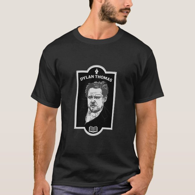 Dylan Thomas Welsh Poet T-Shirt (Vorderseite)