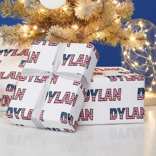 Dylan Vorname Name USA US Geschenkpapier Papier