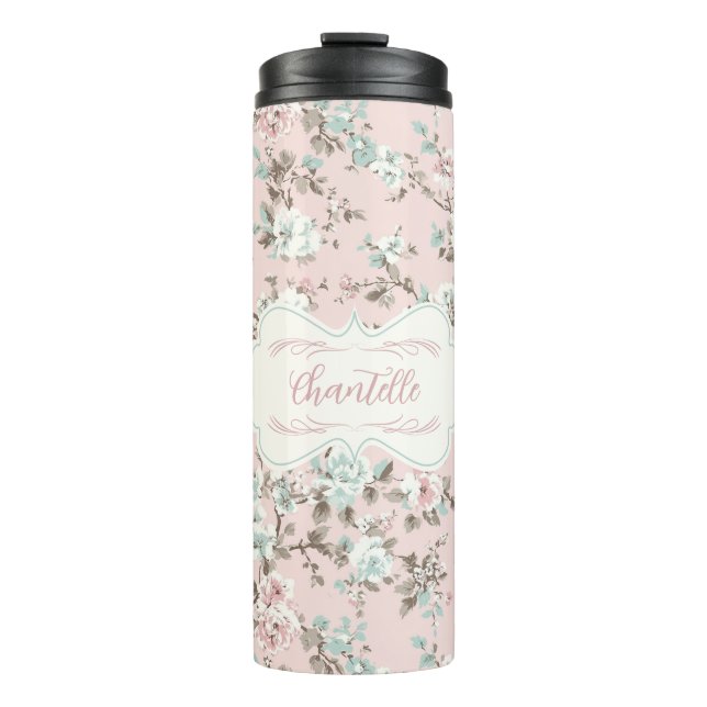 Dylandria Vintag Dusty Rose Pink Thermosbecher (Vorderseite)
