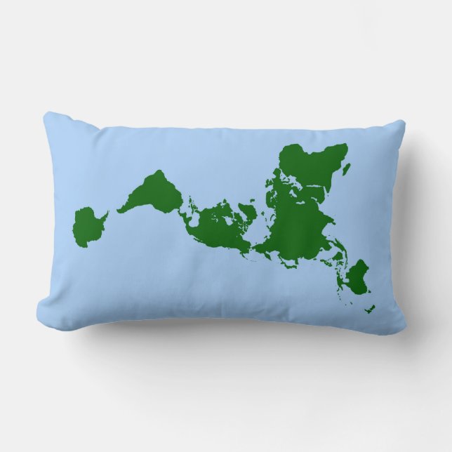 Dymaxion Karte - lumbales Kissen (Vorderseite)
