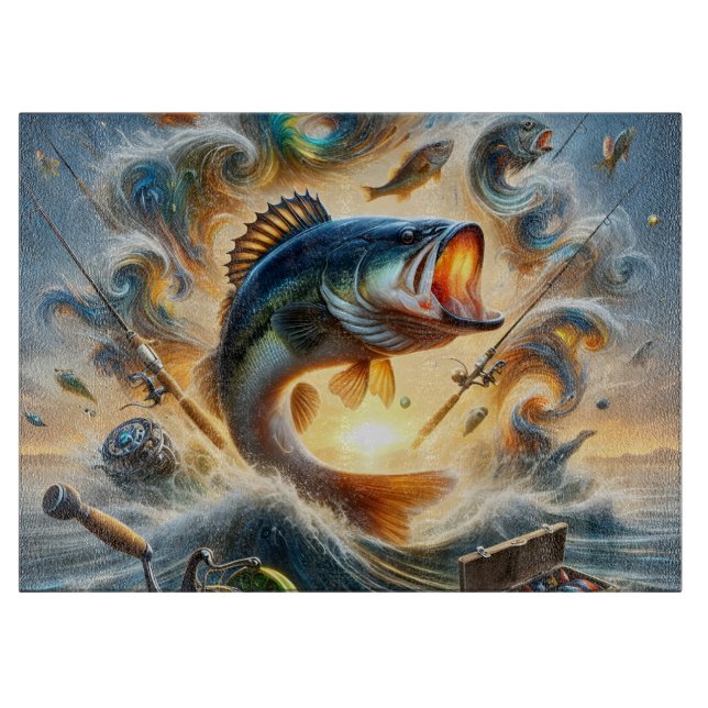 Dynamic Bass FishThe Great Fisherman Cutting Board Schneidebrett (Vorderseite)