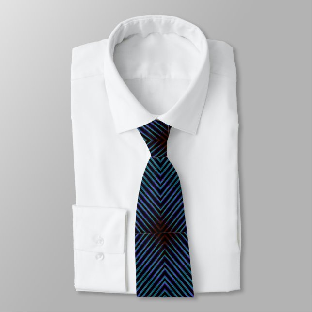 Dynamic Blue Design für Neck Tie Krawatte (Gebunden)