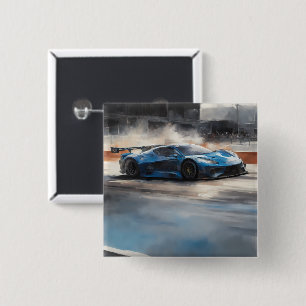 Dynamic Blue Urban Race Scene Button