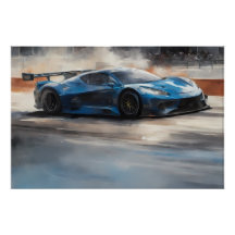 Dynamic Blue Urban Race Scene