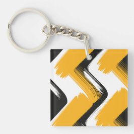 Dynamic Brushstroke Wave Pattern Schlüsselanhänger