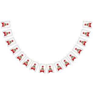 Dynamic California State Flag Graphic on a Wimpelkette