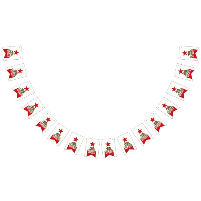 Dynamic California State Flag Graphic on a Wimpelkette (Alle)