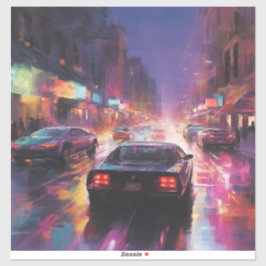 Dynamic Cityscape Racing Aufkleber