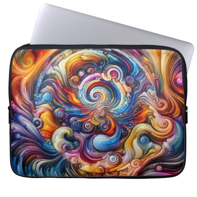 Dynamic Color Vortex Laptopschutzhülle (Vorderseite)