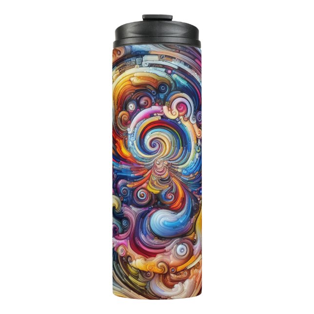 Dynamic Color Vortex Thermosbecher (Vorderseite)