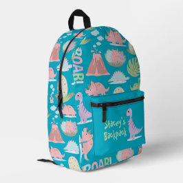 Dynamic Colorful Dinos Bedruckter Rucksack