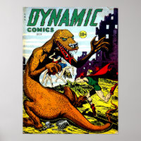 DYNAMIC COMIC Cooles Vintages Comic Buchabdeckung 